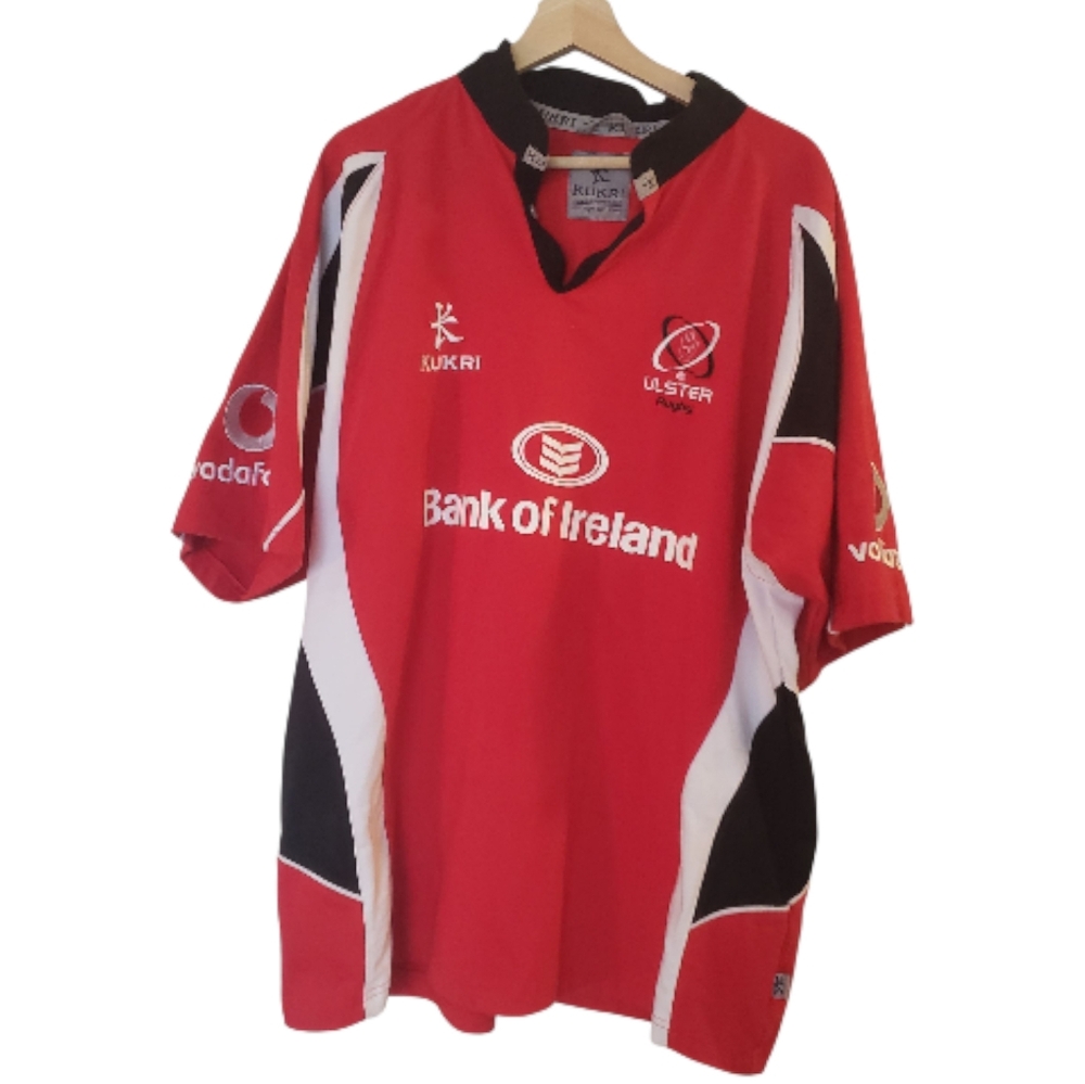 Kukri Shirt Ulster Rugby Union Red Home 2014 Heavier Bank Of Ireland Size 3XL